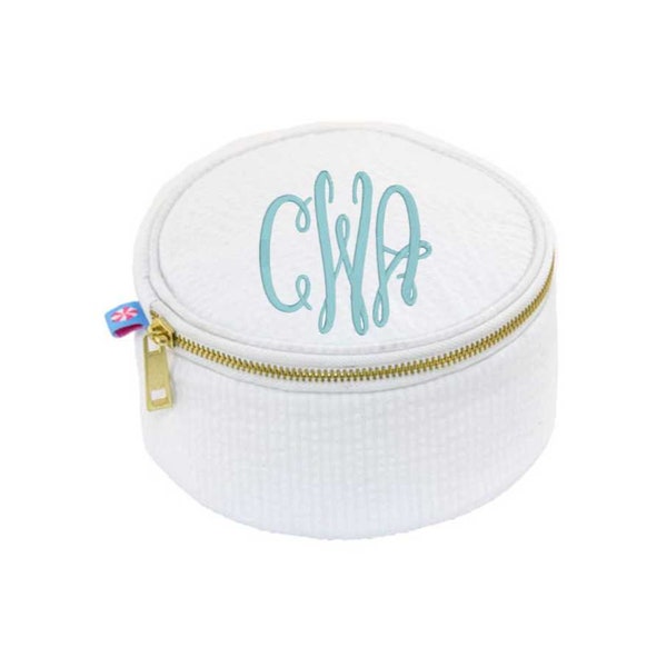 Oh Mint! 6" Button Jewelry/Cosmetic Bag | Free Monogram