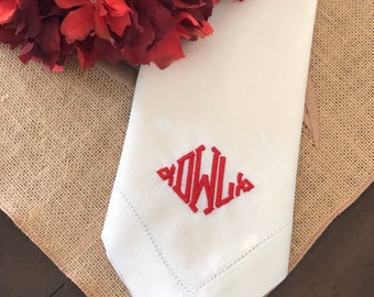 Custom Monogram Linen Dinner Napkins, Custom Linen Napkins, Monogram Napkins, Monogram Table Linens, Personalized Napkins, Housewarming Gift