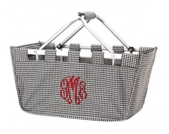 Viv & Lou Houndstooth Market Tote