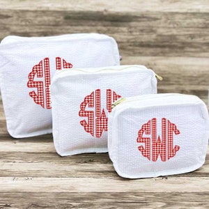 Oh Mint! White Seersucker Stacking Set | Free Monogram