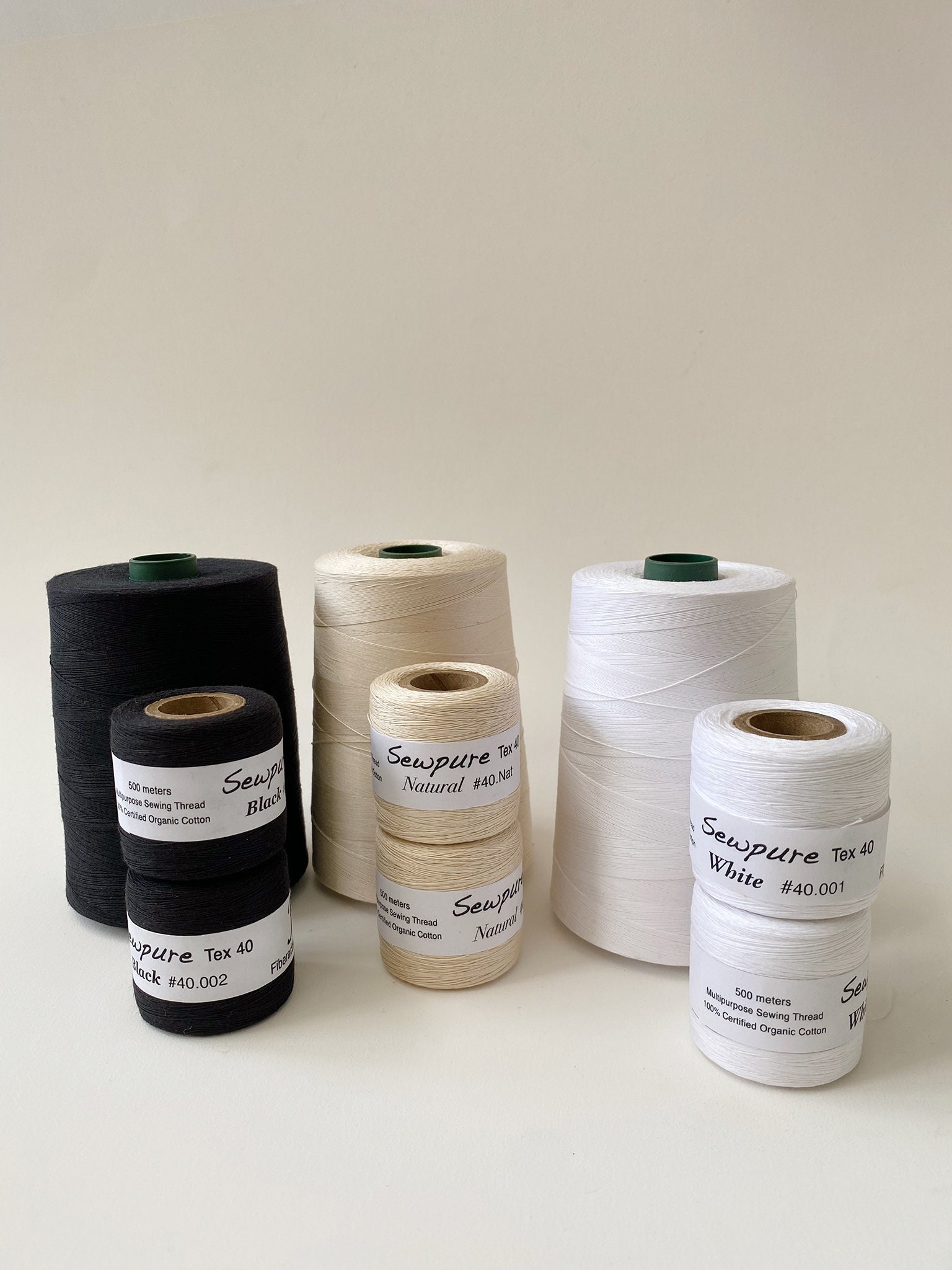 Organic Cotton Sewing Thread - Black