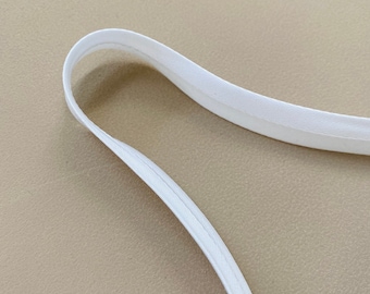 Organic Tapes - Bias Binding Tape - White Tencel Twill 12mm full fold