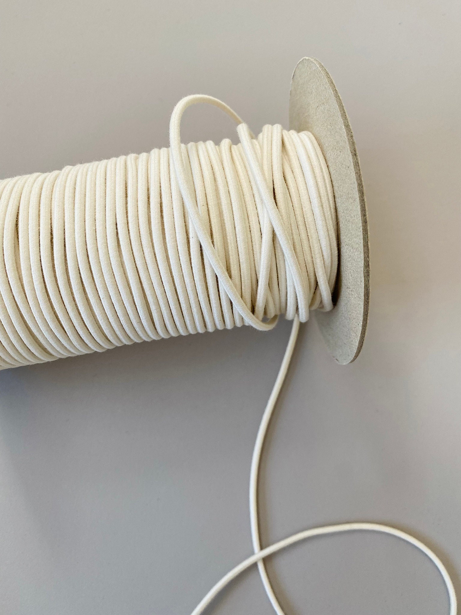 1MM Stretch-Tastic Cotton Elastic Cord, Black (100 Meters)