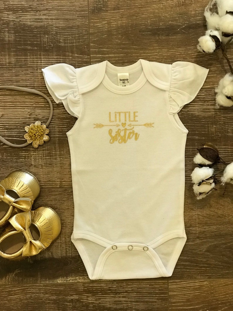 Little Sister bodysuit with flutter sleeves