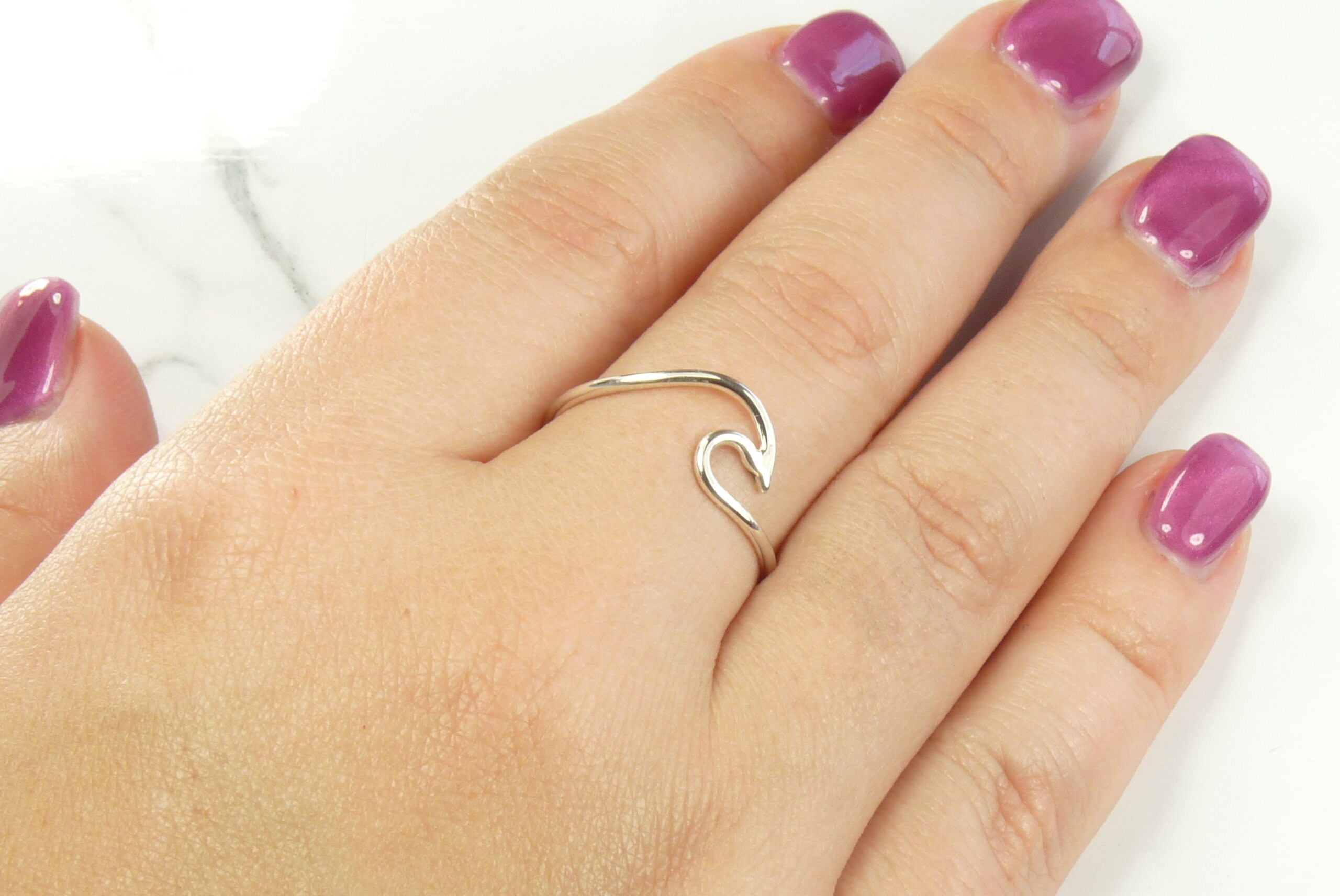 Wave Ring, Midi Ring,sterling Silver 16 Gauge Wire - Etsy