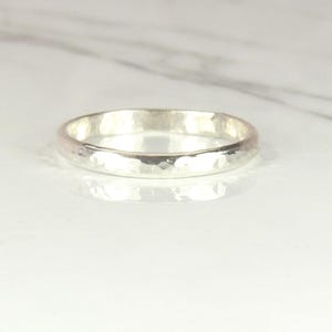 Wedding Ring-Sterling Silver ring,Hammered ring