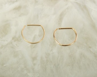 Septum Ring- gold nose ring-22 or 20 gauge Ring-lightweight  ring ,Thin ring