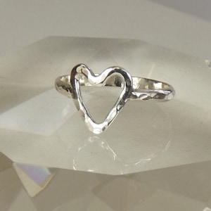 Pinky Ring,Knuckle Ring,Midi Ring, Heart ring,Sterling Silver