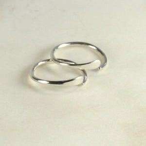 Sleeper Earrings, Tiny Hoops,Sterling Silver Hoop Earrings 20 gauge wire