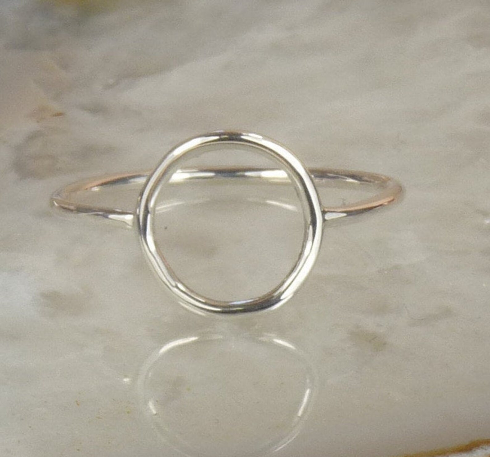 Karma Circle Ring Purity Ring Sterling Silver Ring 16 Gauge Etsy