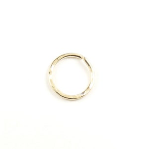 Gold Septum Ring- 18 Gauge Nose Ring-Goldfilled or Sterling silver Ring, Hammered 10 mm 9mm 8mm