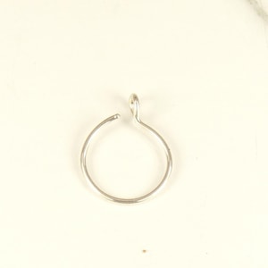Sterling Silver Lip Ring-Faux Lip Ring-Silver Lip Ring-Fake lip Ring