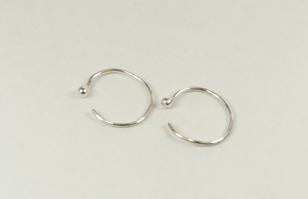Nose Ring, Sterling Silver Ring,ball End Nose Ring ,20 Gauge Wire - Etsy