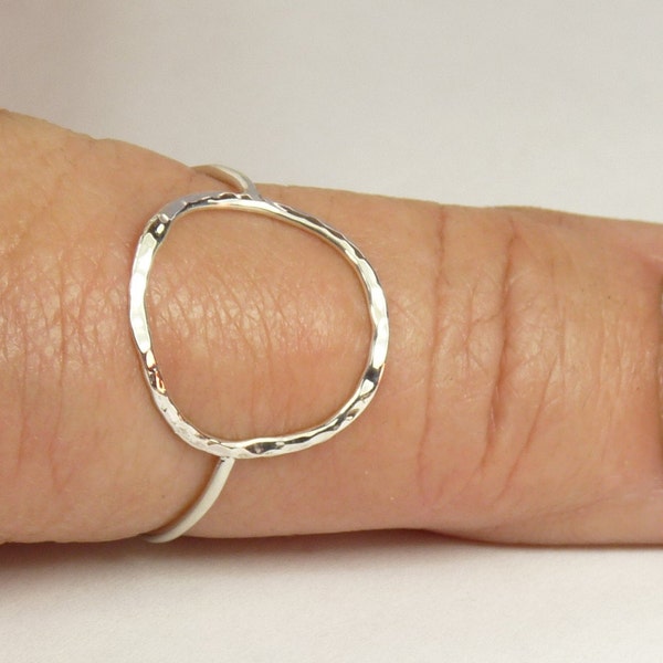 Karma Circle ring, 18 gauge Sterling silver, Handmade