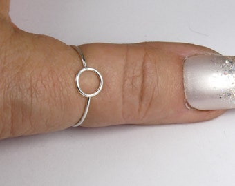 Circle ring, Purity Ring, Sterling Silver Ring, Minimal Ring,Boho Look