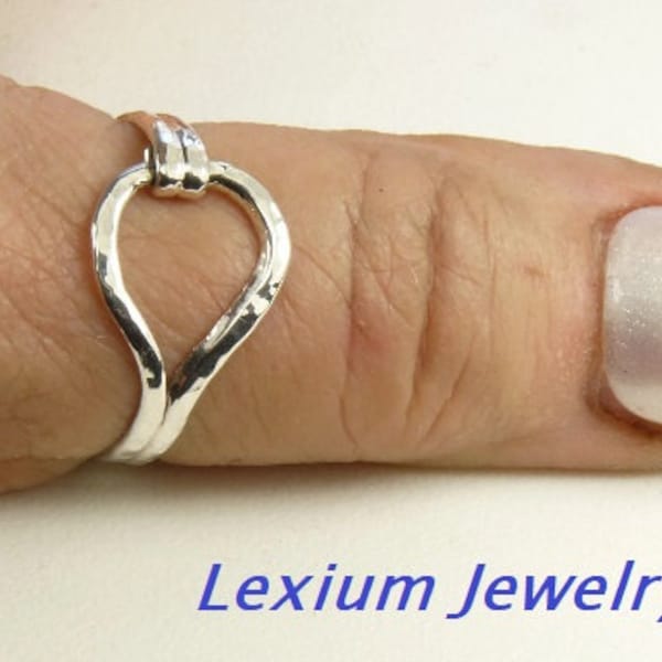 Thumb Ring for Men or Women//  Sterling SilverRing/Thumb Rings,Boho Style Rings,Pear Ring