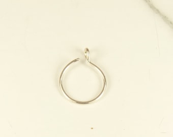 Sterling Silver Lip Ring-Faux Lip Ring-Silver Lip Ring-Fake lip Ring