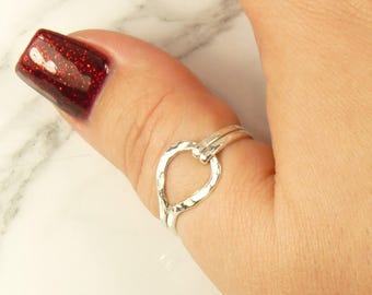 Thumb Ring for Men or Women//  Sterling SilverRing/Thumb Rings,Boho Style Rings,Pear Ring