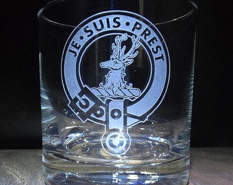 Clan Fraser - Je Suis Prest Glassware