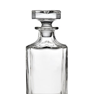 Custom Etched Square Decanter Sets - Choose Your Logo or Design - Personalized Engraved Glass Gift Set