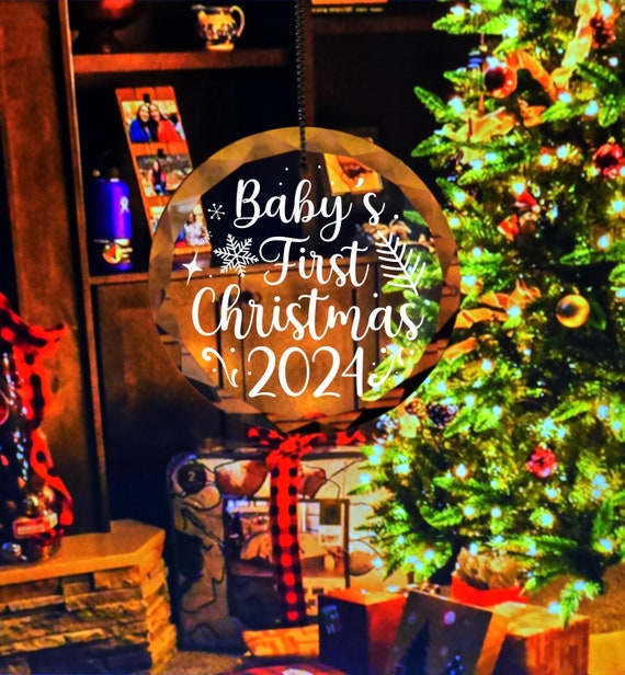 Primo Natale Del Bambino 2024 – Decorazione In Acrilico Con Nastrino