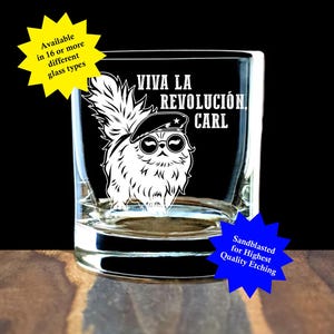 Princess Donut - "Viva La Revolucion, Carl" Dungeon Crawler Carl Fan Merchandise. Sandblasted onto Glass of your choice.