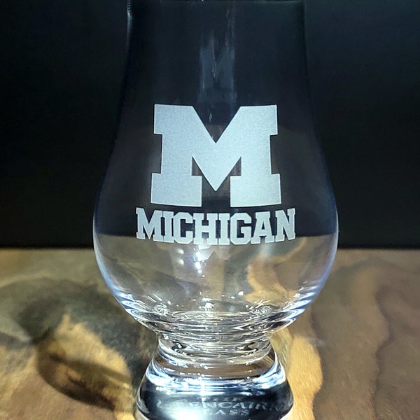 Michigan Glencairn Bourbon, Whiskey, or Scotch Glass