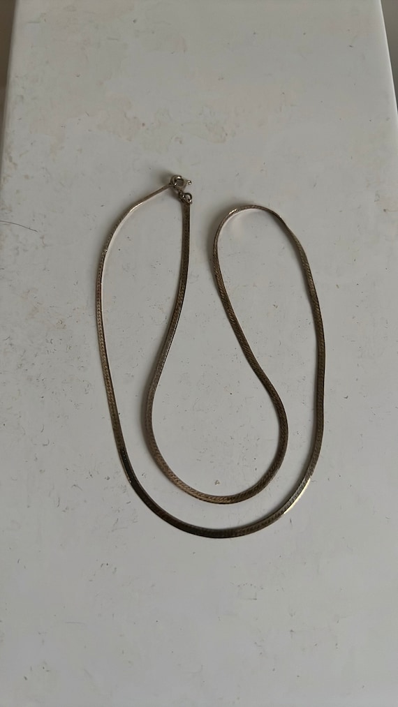 herringbone necklace sterling Gem
