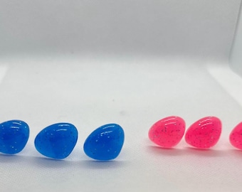 Pink or Blue Glitter Safety nose (Single Nose)