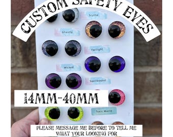 Custom Safety Eyes 14mm-40mm (1 pair)