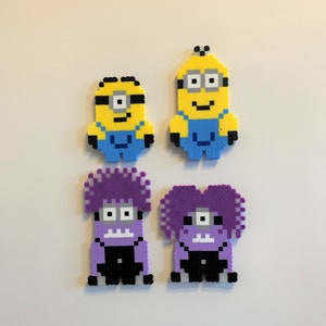 Minion Perler bead magnets