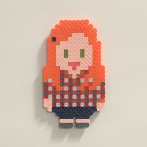 Amy Pond (plaid) Perler bead magnet