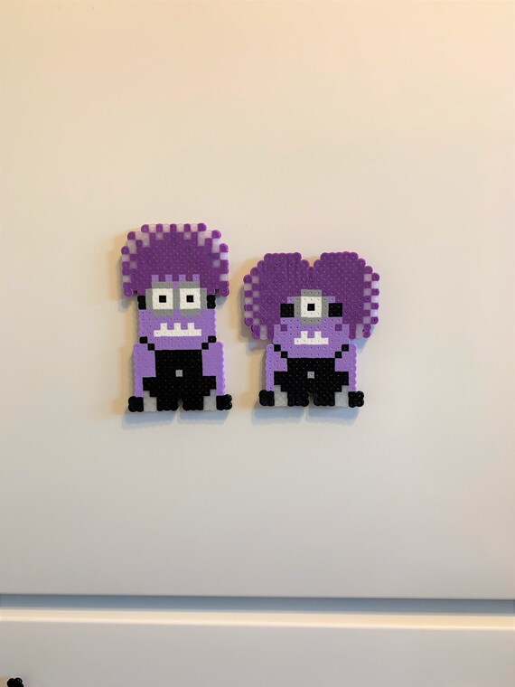 Minion Purple Perler Bead Magnet Etsy