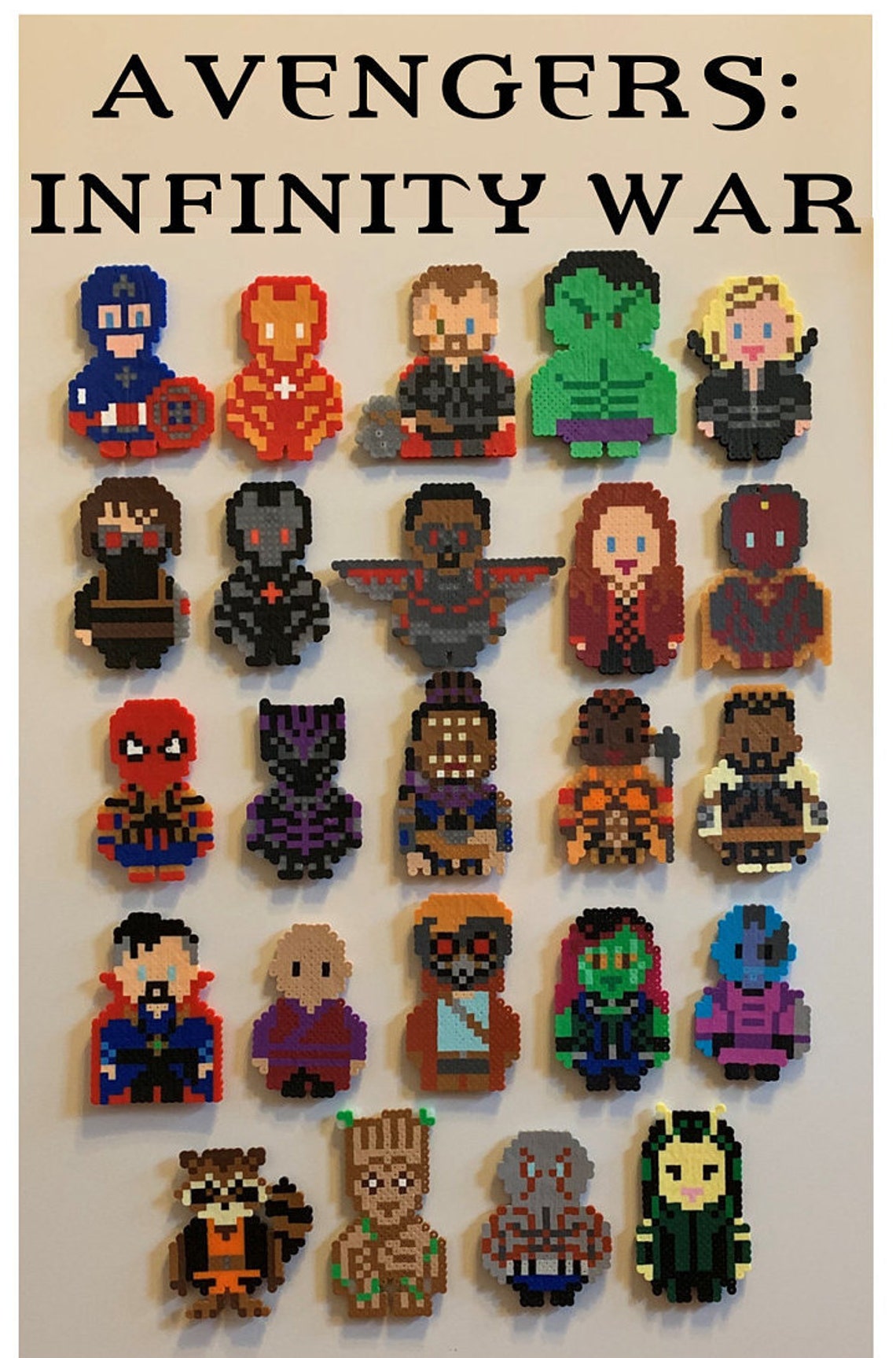 Hulk Avengers Perler bead Etsy