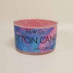 Cotton Candy Triple Wick Candle. 15oz, Highly Scented and Hand Poured. Small Batch. Made in the USA.