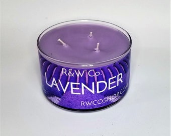 Lavender Triple Wick Candle. 15oz, Highly Scented and Hand Poured. Small Batch. Made in the USA.