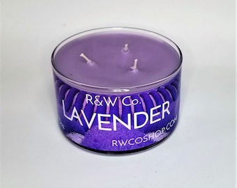 Lavender Triple Wick Candle. 15oz, Highly Scented and Hand Poured. Small Batch. Made in the USA.