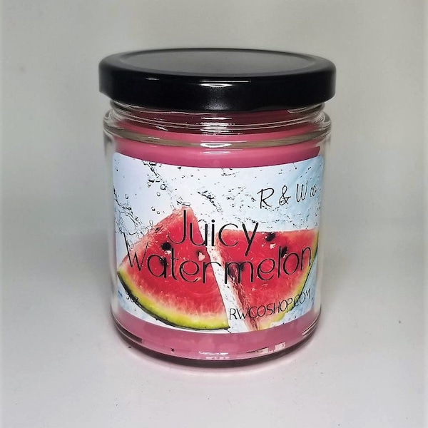 Watermelon Candle Etsy