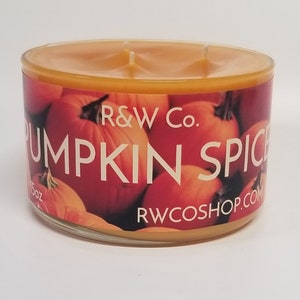 Pumpkin Spice Triple Wick Candle. 15oz, Highly Scented and Hand Poured. Small Batch. Made in the USA.