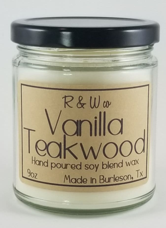 Vanilla Teakwood Candle Etsy