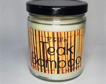 Teak Bamboo Candle