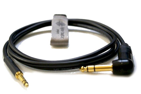 Balanced Professional Studio Monitor Lead 14 Stereo Right Angle Jack 6.35mm TRS to 3-Pin XLR Male Van Damme Cable
