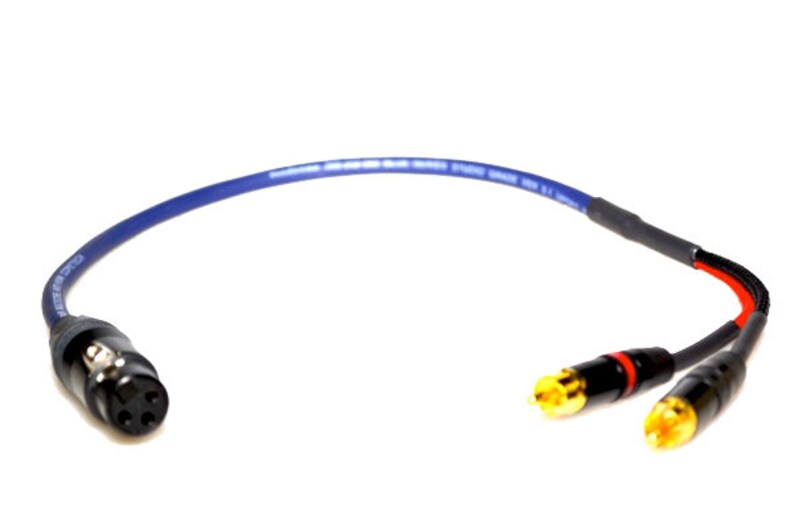 Van Damme Cable Professional Studio Y Splitter Interconnect Lead 3-Pin XLR Female to 2xRCAPhono Unbalanced