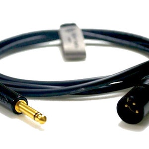 Professional Instrument lead 14 Mono Jack 6.35mm TS to 14 Mono Jack 6.35mm TS Van Damme Cable Unbalanced