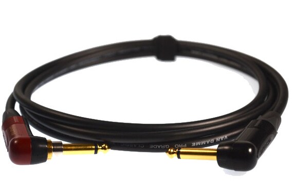 Cable de audio para guitarra eléctrica macho recto de 6,35 mm chapado en  oro de