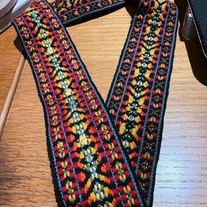 Embroidered Mexican Sash 45&quot;x1-7/8&quot;