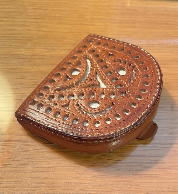 Hand-tooled Leather Coin Purse, Spain