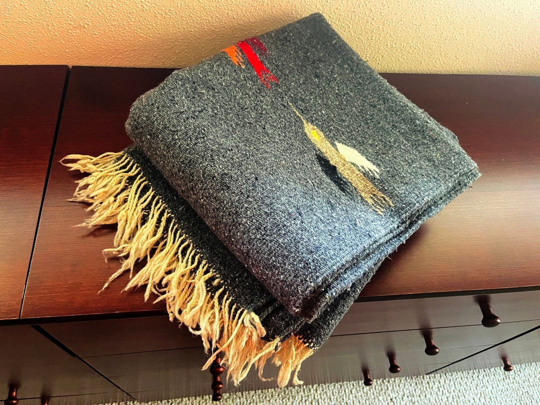 Zapotec Rug/blanket 1982 74x49fringes Etsy