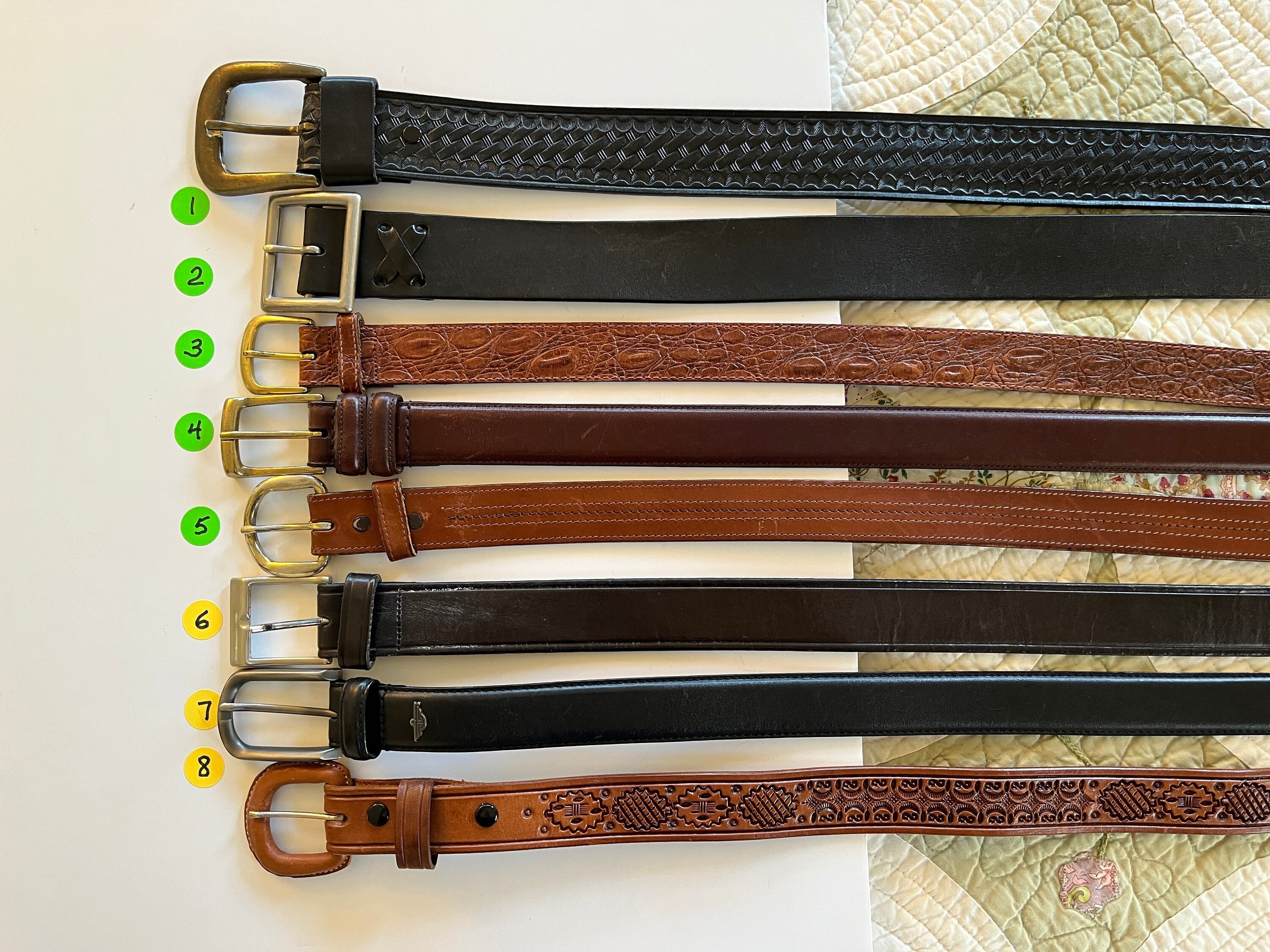 アンティーク　ハンド　バックル ベルト　フランス製　ヴィンテージ Vintage Works/ヴィンテージワークス】「Teacore Benz Belt”5727