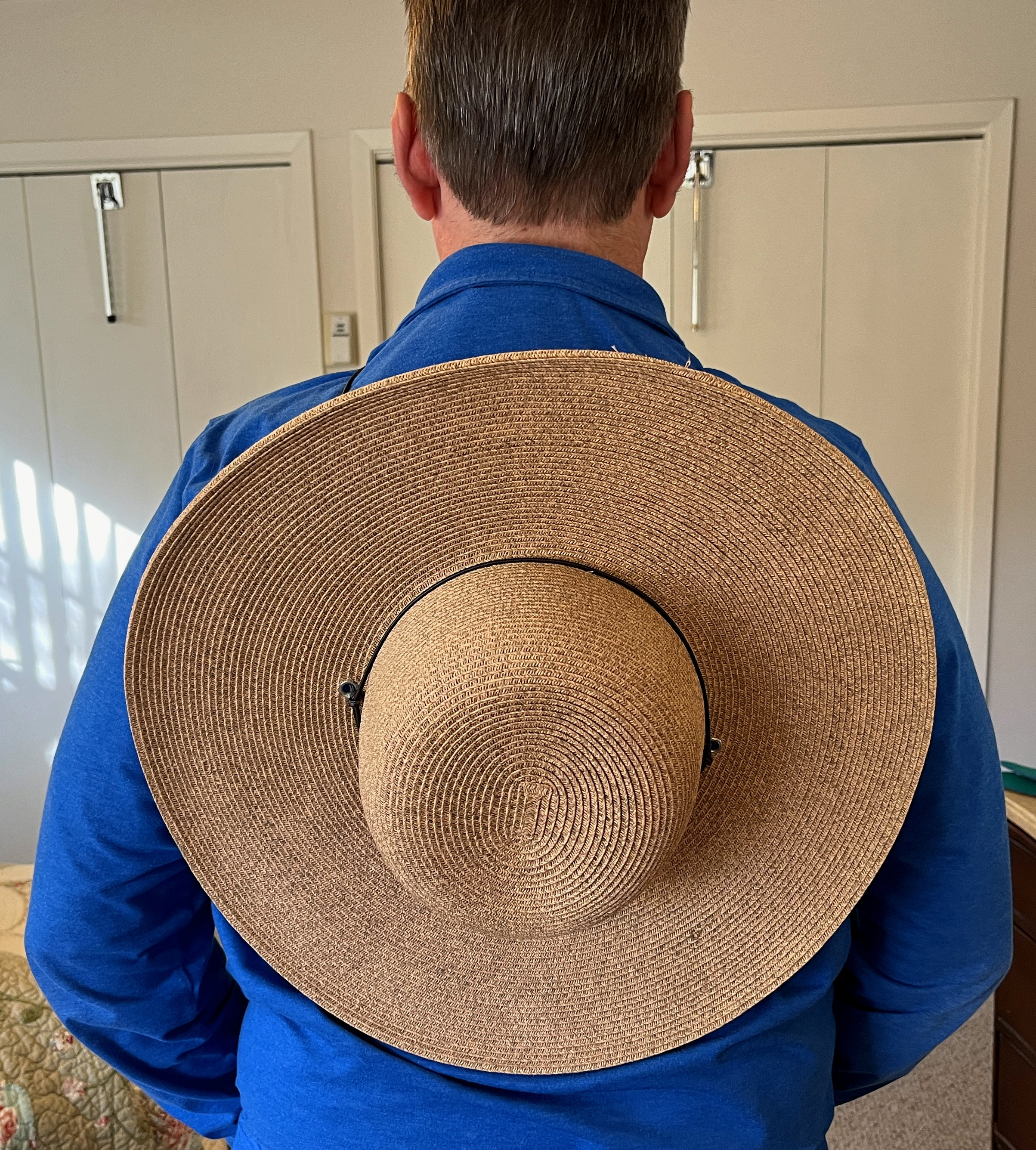 San Diego Hat Co. Straw Sun Hat: Wide Brim, Faux Leather 